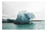 Tablou Canvas, "Gheață plutitoare &icirc;n mare glaciară", Gheață, Ocean, Albastru, Cer, Nor, Natură, Rece, Arctic, Peisaj, Calm, 39 x 26 cm, CMCLASS