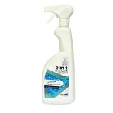 Detergent 2 in 1 pentru linie apa piscine si skimmer, Kloer, lichid, 0.73 L