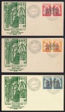 ROMANIA 1957 EXIL EMISIUNEA 9 SUPRATIPAR STEFAN CEL MARE EROARE RANVERSAT SETUL DE FDC RAR !!!