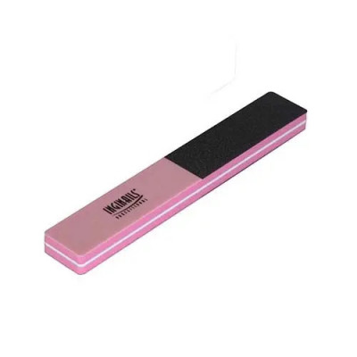 Inginails Professional Pilă de unghii din spumă, roz-negru - 4 fețe, 100/180/240/320 foto