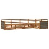 vidaXL Set de canapele de exterior 5 pcs natural Lemn Solid de Acacia 3383347