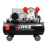 Compresor 150 litri, 2 pistoane pe ulei, motor electric 5.5 Cp, trifazic, 400 V, 600 L/min, presiune 8 bari, profesional, Verke