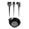 Set Vopsit Par 4 Piese: Bol, Pensula Mare, Pensula Mica, Pensula Pieptene - Kit Profesional Coafor