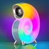 Difuzor Bluetooth cu Ceas, Alarma, Lampa de veghe cu lumini diverse, Lampa muzicala colorata