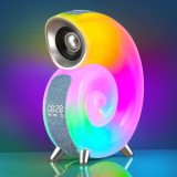 Cumpara ieftin Boxa Bluetooth, Lampa muzicala colorata cu Ceas, Alarma, Lampa de veghe cu lumini diverse, Oem