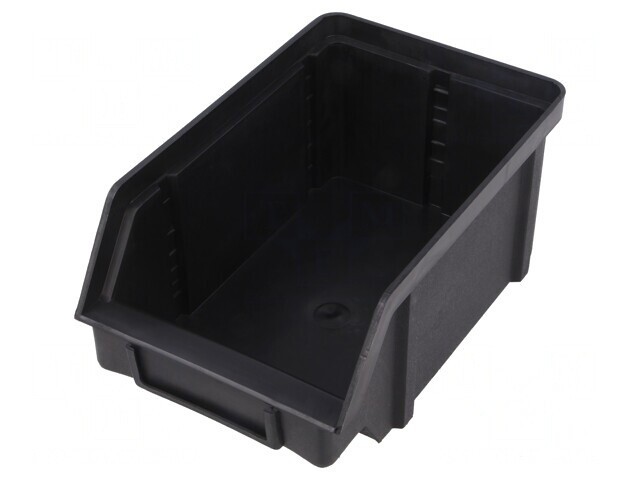 Cuvă ESD Polipropilenă Neagră 101x74x157mm 1k&Omega;