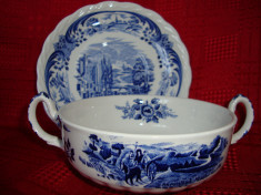 SET / BOL SI FARFURIE DIN PORTELAN ENGLEZESC STAFFORDSHIRE ,,GRINDLEY,, foto