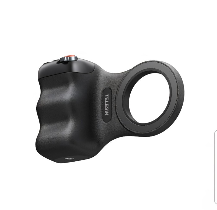 Grip magnetic inteligent, Telesin Fun Shot P1-MP-10, gen2, control zoom, telecomanda bluetooth, compatibil iPhone Air, 16, 15, 14, 13, 12, negru