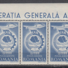 ROMANIA 1947 LP 210 CGM P.A . STRAIF 5 TIMBRE SI MANSETA INSCRIPTIONATA MNH