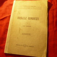 Iosif Popovici - Vocale romanesti - Ed. 1927 , 21 figuri in text , 59 pag