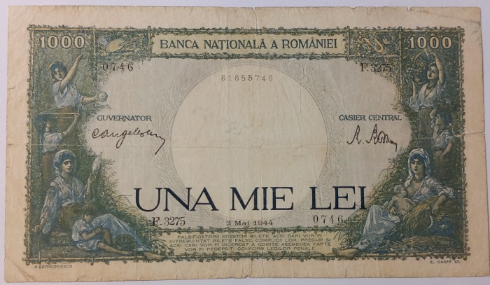 Romania , 1000 lei Mai 1944