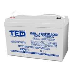 Acumulator AGM VRLA 12V 102A GEL Deep Cycle 328mm x 172mm x h 214mm F12 M8 TED Battery Expert Holland TED003492 (1) SafetyGuard Surveillance foto