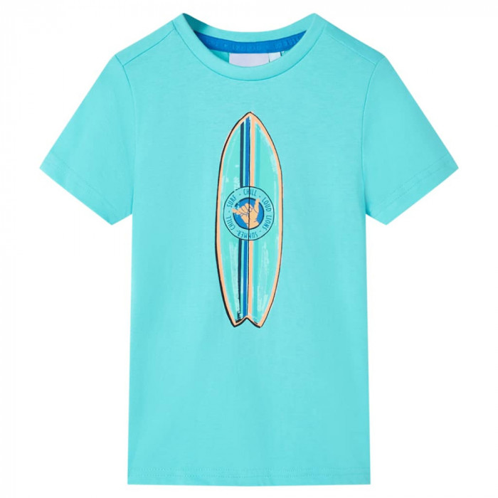 Tricou pentru copii cu m&acirc;neci scurte, turcoaz, 116