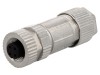 Conector M12 Mamă Amphenol IP67, 4 Pini, Montare pe Cablu, Orientare Dreapta, Ecranat, 4A