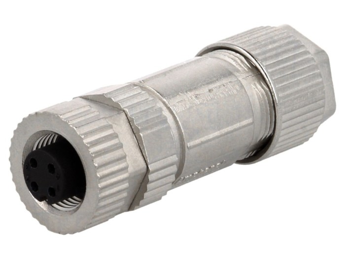 Conector M12 mamă IP67, 4 pini