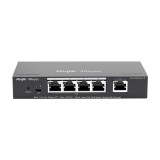 Switch 4 porturi PoE+ RJ45 Gigabit, 1 port uplink RJ45 Gigabit, L2 Cloud Management - Ruijie RG-ES205GC-P SafetyGuard Surveillance