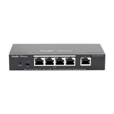 Switch 4 porturi PoE+ RJ45 Gigabit, 1 port uplink RJ45 Gigabit, L2 Cloud Management - Ruijie RG-ES205GC-P