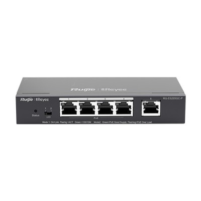 Switch 4 porturi PoE+ RJ45 Gigabit, 1 port uplink RJ45 Gigabit, L2 Cloud Management - Ruijie RG-ES205GC-P foto