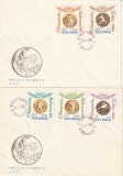 RO - FDC - MEDALII OLIMPICE SERIE NEDANTELATA ( LP 596 a ) 1964 ( 2 DIN 3 )