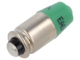 Lampă LED Verde S5,7s 24VDC 24VAC cu 1 Diode