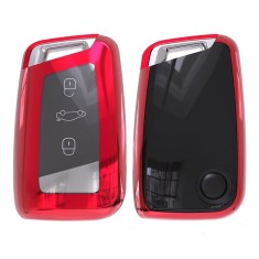 Husa Cheie Auto Compatibila cu Passat B8, Arteon, Smartkey, Tpu, Rosie