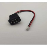 Mufa USB2.0 mama panou tip A 1 port gabarit mic cu 2 fire 18xH10mm, Generic
