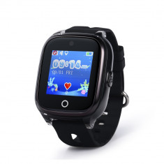 Ceas Smartwatch Pentru Copii Wonlex KT01 Wi-Fi, Model 2024 cu Functie Telefon, Localizare GPS, Camera, Pedometru, SOS, IP54 - Negru, Cartela SIM Cadou