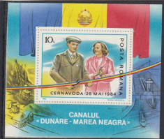 ROMANIA 1985 LP 1128 CANALUL DUNARE-MAREA NEAGRA COLITA MNH foto
