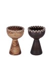 Cumpara ieftin Set 2 vaze flori lemn maro 19,5 x 28 cm