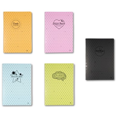Caiet Design Dots, A4, 60 file, h&amp;acirc;rtie 80gr./mp, copertă carton 300gsm, dictando foto