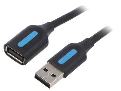 Cablu USB 2.0 A-A 3m Negru foto
