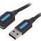 Cablu USB 2.0 A-A, 3m, negru