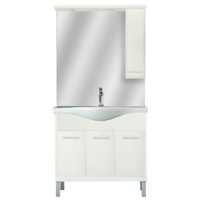 Mobilier complet de baie Nerva 85 alb foto
