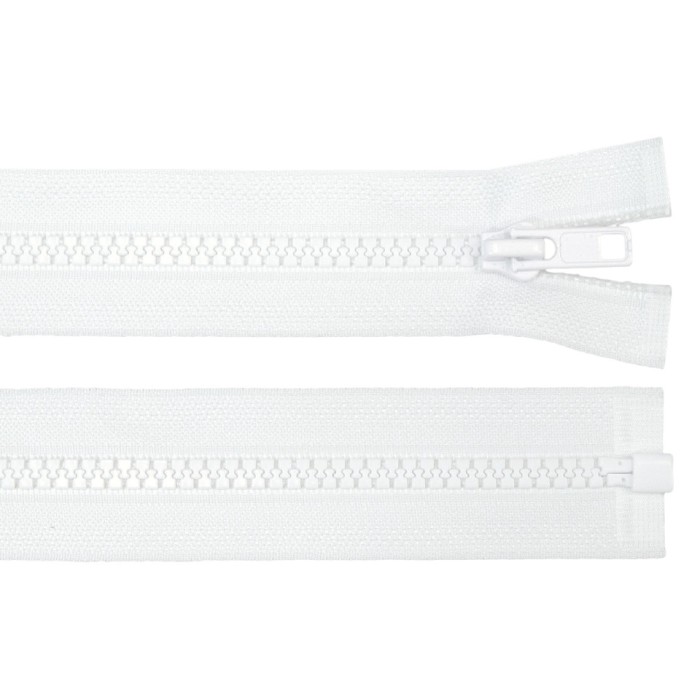Fermoar plastic detasabil Crisalida, lungime 30 cm, Alb