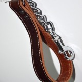 Lesa lant 3 mm/1,20 m &amp; maner piele maro