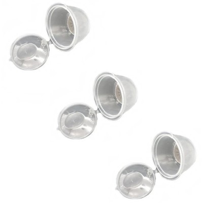 Set 3 Capsule cafea, reutilizabila, reincarcabila, compatibil Dolce Gusto, transparent foto