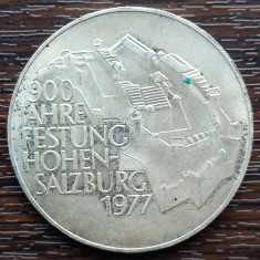 (A899) MONEDA DIN ARGINT AUSTRIA - 100 SCHILLING 1977, 900 JAHRE HOHEN-SALZBURG