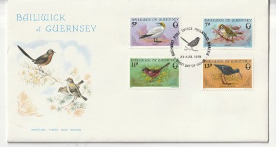 Fauna ,pasari ,FDC,Guersney. foto