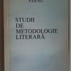 Studii de metodologie literara- Tudor Vianu