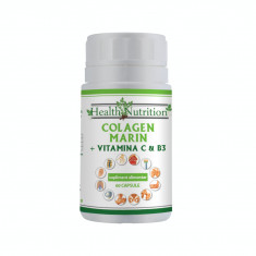 Colagen marin Forte + Vitamina B3 + Vitamina C, 60 tablete, Health Nutrition