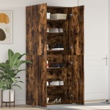 vidaXL Dulap pentru pantofi Stejar afumat 80x35,5x180 cm Lemn prelucrat