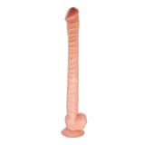 Dildo Realist The Great cu Ventuza, PVC, Natural, 42 cm