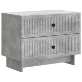 vidaXL Dulap de noapte Gri Beton 62 x 34,5 x 47,5 cm Lemn prelucrat 893858