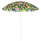 Umbrela de plaja 160 cm cu structura metalica, inclinare reglabila si husa transport, multicolor Household NewTrend