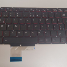Tastatura Laptop, Lenovo, IdeaPad Y50-70, Y50-70A, Y50-70AM, Y50-80, Y70-70, U530, U530P, iluminata, layout UK (TR) turca