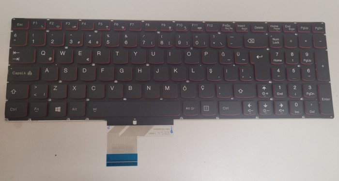 Tastatura Laptop, Lenovo, IdeaPad Y50-70, Y50-70A, Y50-70AM, Y50-80, Y70-70, U530, U530P, iluminata, layout UK (TR) turca