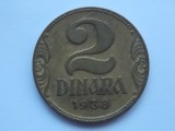2 DINARI 1938 IUGOSLAVIA
