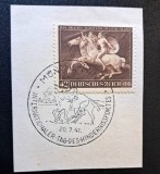 Germania (1941) 42+108 Pfennig "Das Braune Band von Deutschland" Fragment cu Ștampilă "M&uuml;nchen-Riem 20.07.1941" (USED) CLK1