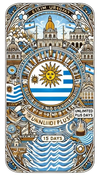 eSIM Uruguay, Unlimited Plus, 15 Days