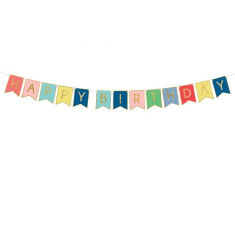 Banner happy birthday mix 16.5x62 cm